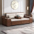 迪美尔 新中式实木罗汉床胡桃木客厅可伸缩推拉多功能储物沙发床两用 带单个抽屉：1.5米沙发床（乳胶