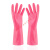 适用儿童橡胶手套儿童家务手套防护薄款乳胶小号洗碗女橡胶耐用厨房防 粉色(适合儿童及小手型) S
