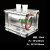 MFC微生物锌空铝空金属空气氢燃料电池反应器实验装置外壳套件 5*5*6CM 28ML单室