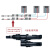 MC4光伏连接器Y型1000V30A23通太阳能光伏板T型并联接头汇流组件 T型4并1连接器
