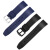 VIONTSSW氟橡胶蓝色手表带代用海鸥海洋之星欧米茄海马万国劳力士硅胶表带 蓝色银色针扣(尖尾款) 20mm