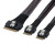 Slimsas线SFF8654 8i转2*SFF8654 4i服务器连接线PCIe4.0转接线1m PCIe3.0黑色 0.5m