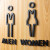 众九 亚克力材质背胶 卫生间标志牌厕所提示牌 洗手间标识牌(男) 25*16CM