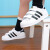 adidas SUPERSTAR魔术贴金标板鞋小白鞋男小童儿童阿迪达斯三叶草 白色/黑色 32(195mm)