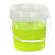 家用食品级透明塑料桶带盖密封桶酱料凉皮龙虾包装桶1L/5升kg公斤 5L草绿色塑料桶