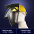 英格杰家电焊防护安全帽带面罩隔热防飞溅面屏头盔 灰色V型 