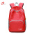 奥利帝克电脑包男女双肩包户外休闲旅行包可折叠小型背包轻便书包 大红色#轻便升级款