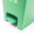 金诗洛 脚踏分类垃圾桶 绿色30L厨余垃圾 分类连体塑料环卫垃圾箱 KT-309