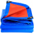 定制适用加厚遮阳布苫布户外蓝色篷布防水防晒防雨布包边隔热塑料棚布 蓝/橘 2x3m