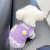 狗狗衣服春秋冬装猫咪衣服可爱衬衫毛衣两件套泰迪小型犬宠物衣服 紫色小花(两件套) XS建议2斤左右
