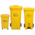 垃圾桶废物桶脚踏桶黄色医院大号户外诊所废弃物240L脚踩 30L加厚有轮款