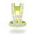 反光背心LED灯发光闪光反光充电高速交通夜光反光衣安全施工马甲 荧光黄布灰条(电池款-防冻款)
