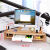 官猫转角直角置物架桌面台式电脑显示器增高架办公室神器显示屏垫高台 1.2CM厚板-有抽屉-胡桃木