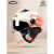 初构想（CHUGOUXIANG）野马3c认证电动摩托车头盔男女士四季新国标半盔冬季电动车安全帽 夏款-卡其白橙圈环透明长镜+透 均码
