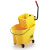 乐柏美（Rubbermaid）WaveBrake防溢侧压式榨水车 33L FG758088YEL