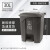 垃圾桶带盖脚踏式垃圾桶厨房垃圾桶大号制造业商用垃圾桶长方形分 30升灰色特厚新料+垃圾袋2包