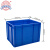 RODMAN洛民 加厚塑料周转箱560×420×380 蓝色长方形胶箱工业物流箱物料零件收纳盒 10号周转箱