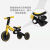 儿童三轮车平衡车溜娃神器宝宝玩具脚踏车手推轻便可折叠 黄色-带脚蹬(无篮筐）