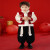维诺亚男小童汉服中国风喜庆冬季女小童拜年服加厚唐装套装宝宝周岁礼服 红色男童 90cm