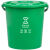 干湿分离沥水桶厨余垃圾桶带盖滤网家用圆形厨房过滤桶茶水分离桶 10L长方形(绿色厨余)无盖带滤网 有提手