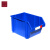 工创优品 背挂式零件盒 壁挂式仓库物料斜口分类盒配件收纳盒蓝色425*280*260mm