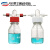 螺口洗气瓶GL45缓冲密封瓶耐腐厚玻璃耐压洗气瓶实验室安全瓶 标准款1000ML四氟整套