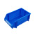 塑料零件盒斜口物料工具盒组合式物料盒货架配件螺丝收纳盒 长宽高520*350*190mm7根支柱1块 蓝