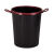 大号无盖厨房卧室客厅卫生间家用垃圾桶小号创意桌面桌上塑料纸篓 黑色红16L(大号)