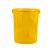 大号加厚牛筋圆桶大容量家庭用储水桶食物级酿酒发酵塑料胶桶可配盖 50K型【有盖】黄色