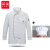谋福（CNMF）食堂厨师工作服 厨师服 长袖白色+帽子4XL