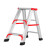 梯子家用工程专用加厚铝合金人字梯多功能非折叠伸缩2米3米高施工 双筋加强加厚0.8米