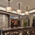 欧普灯中山新中式客厅灯吸顶灯卧室餐厅过道走廊灯 墨竹 30cm+吊坠