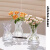 维诺亚法式轻奢ins风冰川纹透明玻璃绣球花瓶客厅摆件水培养干花鲜花瓶 B-冰川透明