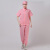 久匀 夏季薄款制药厂男女防尘服 加工厂工作服卫生车间短袖套装 粉色套装 3XL