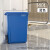 YYN商用无盖垃圾桶大容量2023厨房超大方形餐饮40大号20L 60L蓝色正方形桶