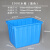 塑料水箱长方形塑料桶方形大桶养鱼水箱水产箱大号水桶带盖养殖箱 200K（蓝色）81*60.5*59cm
