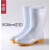 PVC高筒白色靴防滑耐油耐酸碱牛筋雨靴卫生厨师水鞋 白色中筒（27cm左右） 43