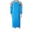 初构想加厚皮革防水防油围裙橡胶耐磨围裙30丝TPU围裙+袖套/蓝色