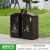 麦享环卫户外垃圾桶仿古不锈钢公园景区大号果皮箱室外分类垃圾箱 MXMT20