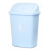 定制摇盖垃圾桶大容量30L40L60L户外物业带盖厨房商用特大号教室 40L加厚蓝色有盖