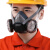 LISM防尘口罩防工业粉尘带呼吸阀可清洗面具装修煤矿专用防灰尘口鼻罩 硅胶双罐防尘面具+100片(活性炭