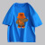 NASA GISS短袖T恤男女同款情侣装重磅棉夏季oversize宽松ins潮NASAGISS联名 克莱蓝T1840 M（建议110-130斤