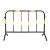 镀锌管铁马护栏移动道路围挡工地临时施工隔离安全防护栏围栏栅栏 1*1.5m黑黄(4斤重)