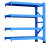 尺越  置物架四层 展示架重型加厚铁架子 蓝色1500*500*2000主架 