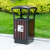 户外垃圾桶不锈钢室外别墅庭院公园景区果皮箱大号单桶环卫垃圾箱 MXD4808咖啡色木条
