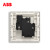 ABB开关插座面板 轩致框雅典白色16A一开三孔带开关AF228 雅典白AF228