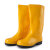 劳保佳 钢板防砸雨鞋 PVC劳保雨靴带钢头黄色1双装42码