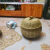莎庭（SARTILL）竹编茶叶罐家用圆形收纳盒带盖子鸡蛋筐围棋盒竹篮创意南瓜竹制品 南瓜篮大号18cm