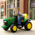 网红超大号儿童电动拖拉机玩具车可坐人带斗宝宝礼物遥控双人汽车 绿充气轮+全功能+超威12V12+四 双驱动