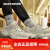 斯凯奇丨Skechers男女同款复古运动鞋网面黑白休闲鞋情侣厚底增高 (男款)黑色BLK 39